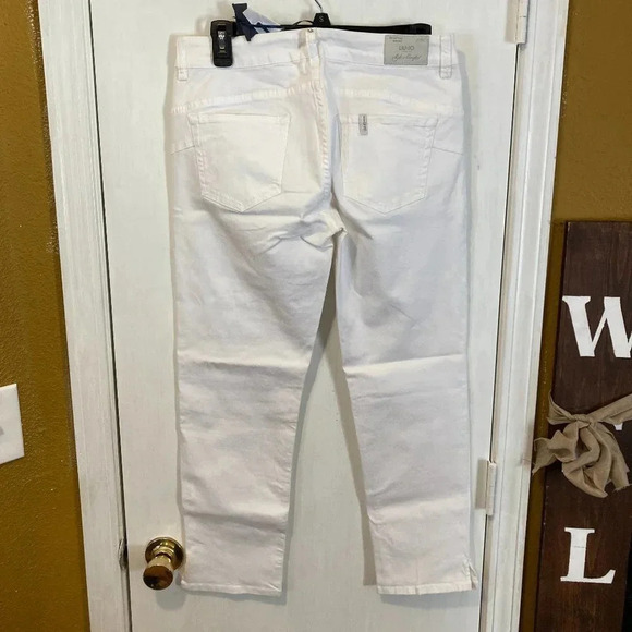 LIU Jo women's size 31 embellished ankle crop super stretch push up denim jeans - Picture 5 of 7